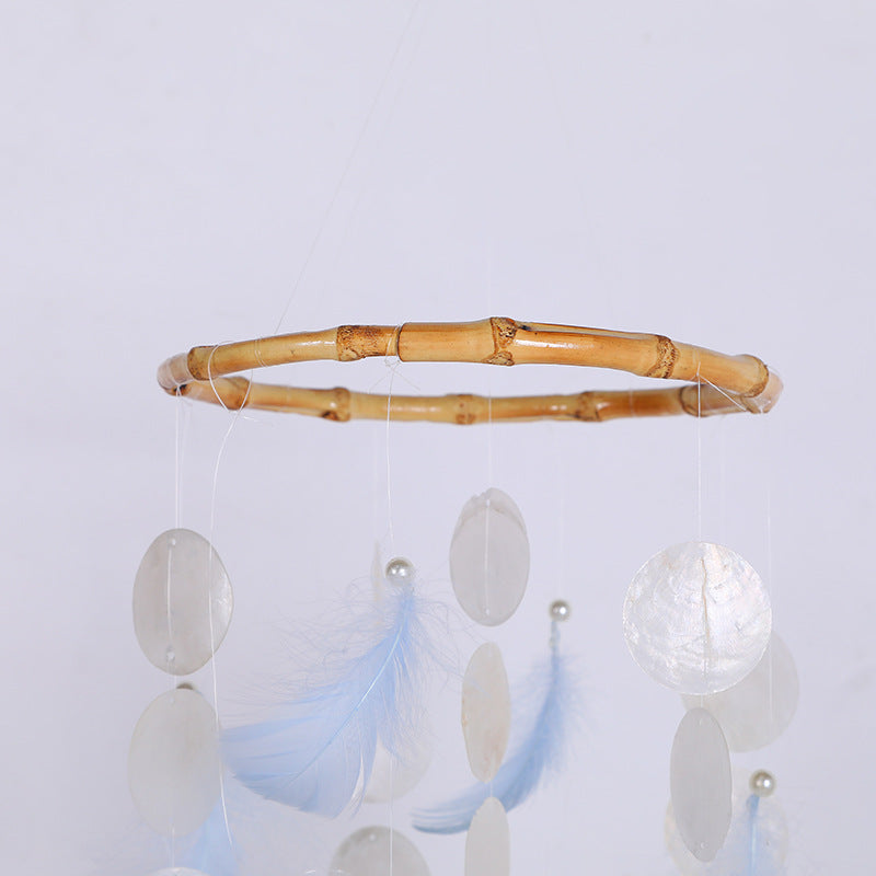 2+Simple Shell Feather Hangings