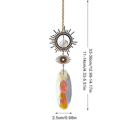 Sun Moon Suncatcher Colorful Crystal Decoration