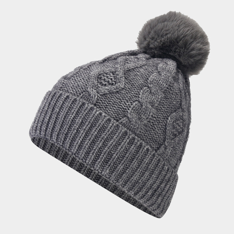 3PCS Solid Color Twist Tassel Hat & Scarf Sets