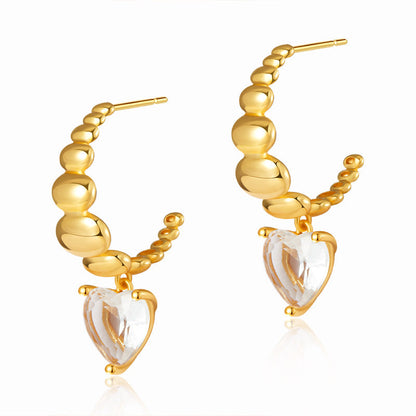 Minimal C Shaped Drop Earrings