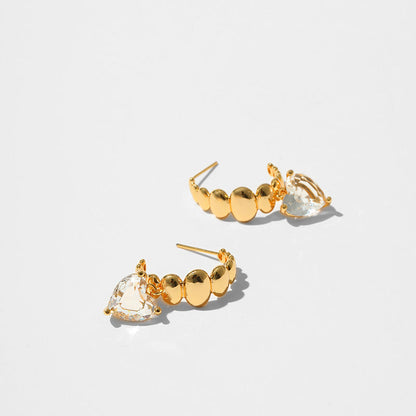 Minimal C Shaped Drop Earrings