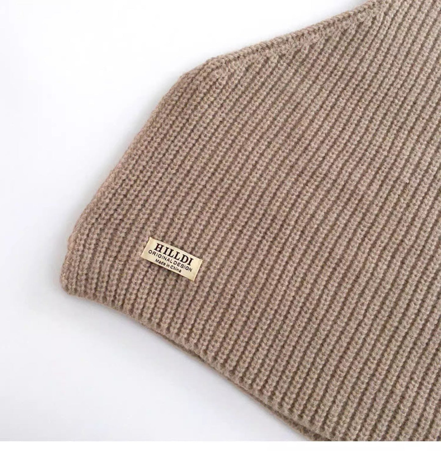 Solid Color Pullover High Neck Knitted Scarf