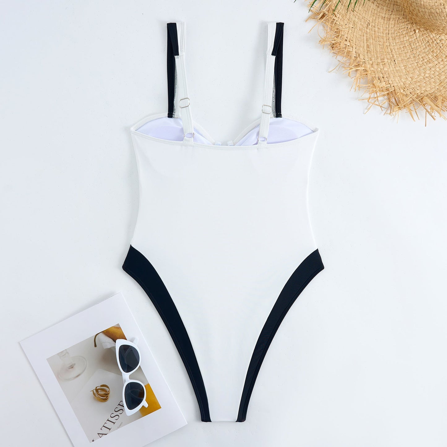 Sexy Color Block One-Piece Swimsuit
