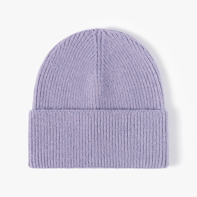 Solid Color Large Size Knit Beanie