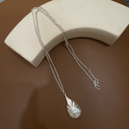 Handmade Shell Conch Braided Cord Necklace