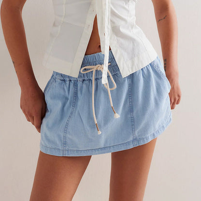 Casual Denim Pocket Dressy Shorts