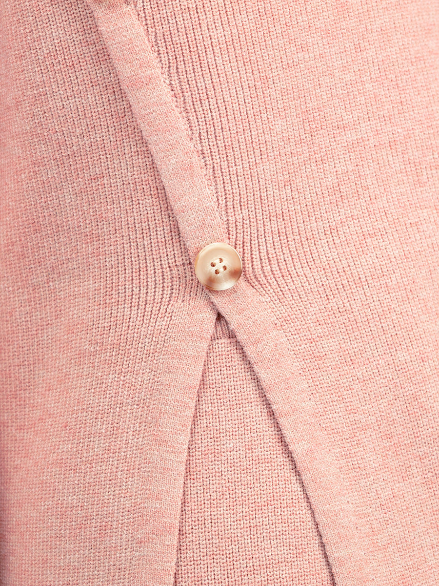 2+ Stand Collar Side Split Knit Sets