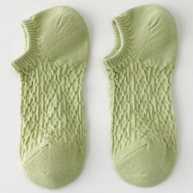 Twist Solid Color Sweet Low Ankle Socks