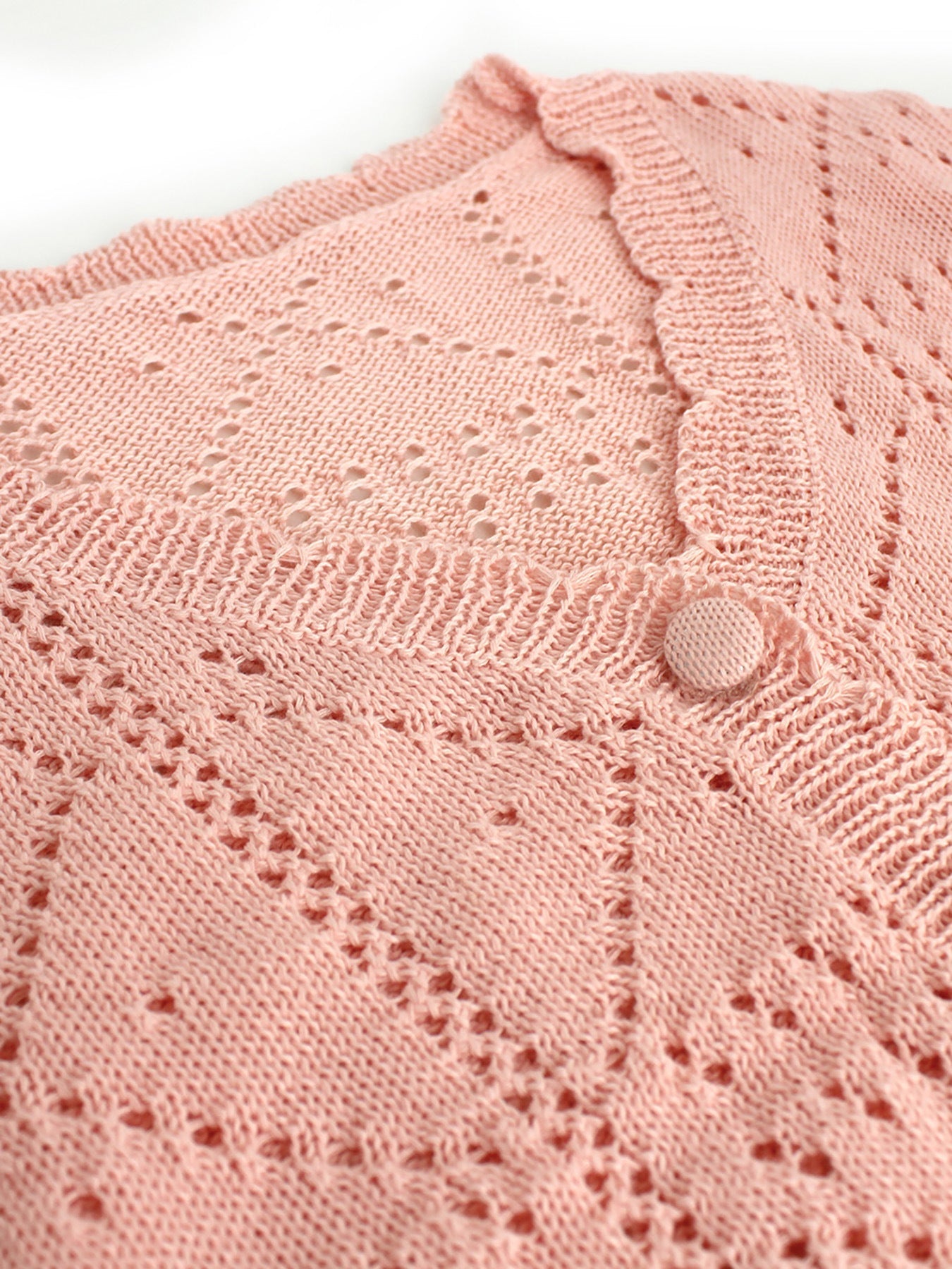 Simple V-Neck Button Down Cropped Cardigan