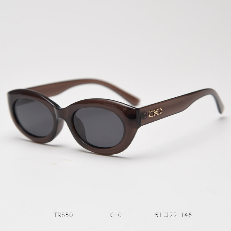 Vintage Cat Eye Polarized Small Frame Sunglasses