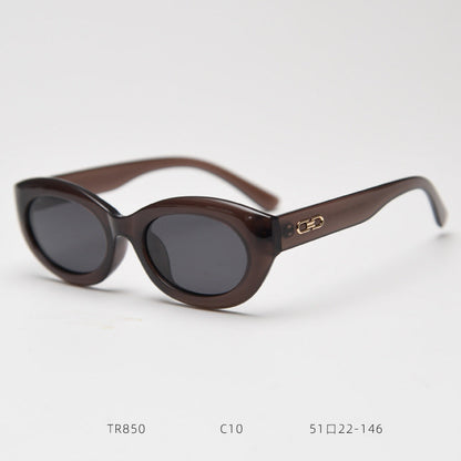 Vintage Cat Eye Polarized Small Frame Sunglasses