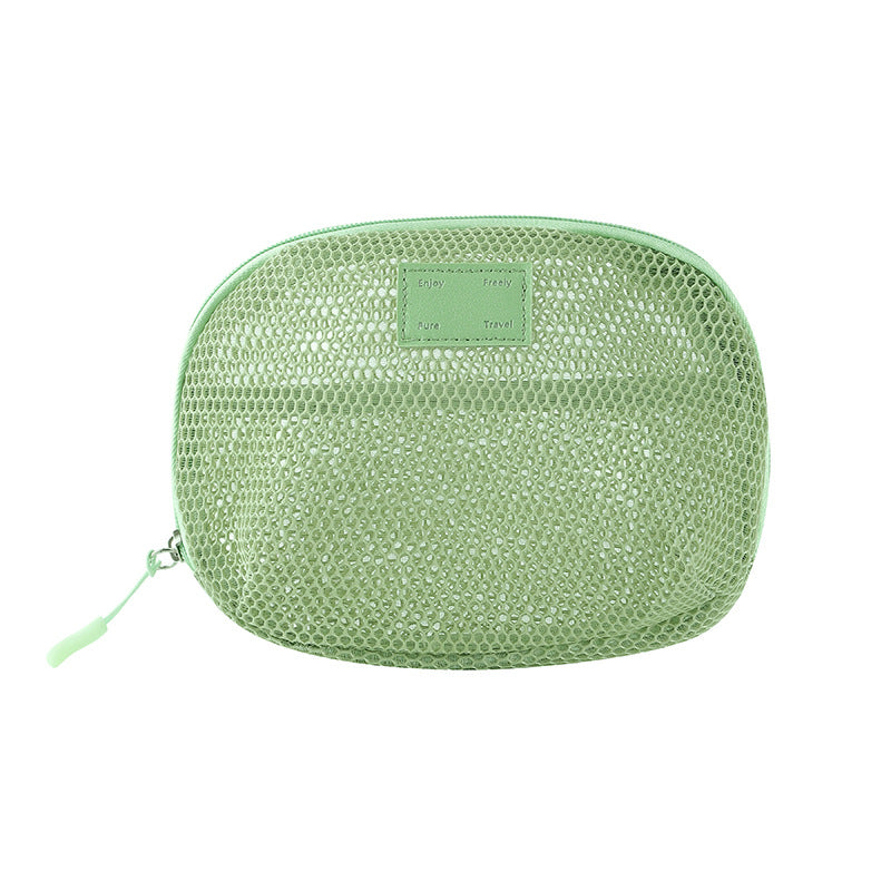 Solid Color Mesh Mini Make Up Bags