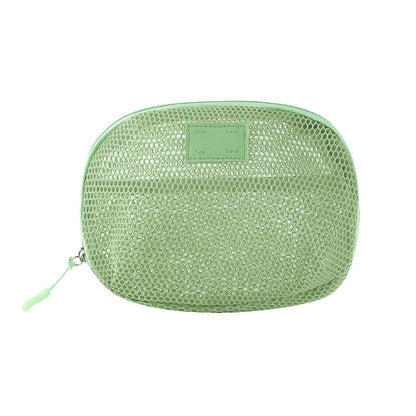 Solid Color Mesh Mini Make Up Bags