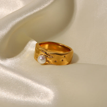 Irrrgular Pearl Vintage Ring