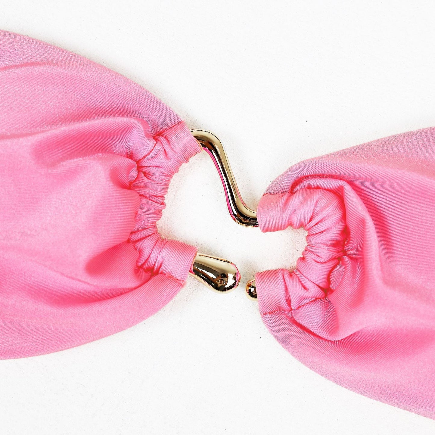 Solid Color Strapless Triangle Bikini Swimwear