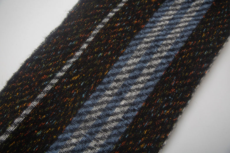 Striped Contrast Color Scarves