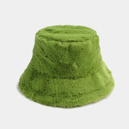 Simple Solid Color Thicken Winter Bucket Hat