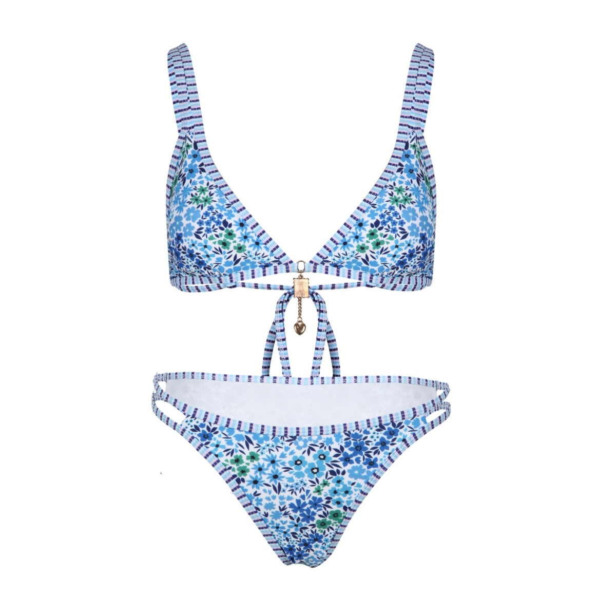 Trendy Floral Printed Bikini Swimwear