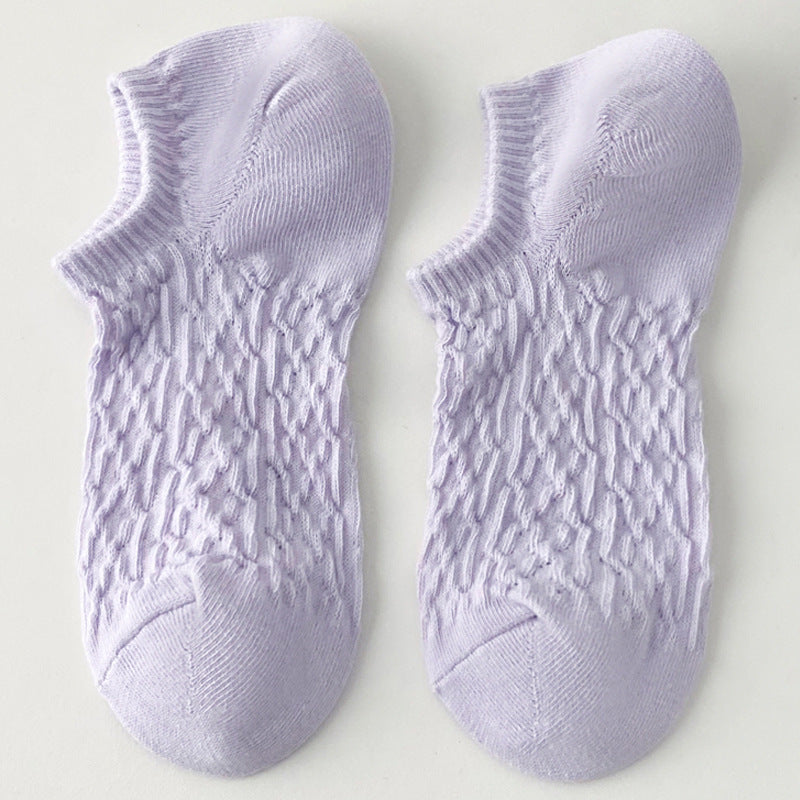 Twist Solid Color Sweet Low Ankle Socks