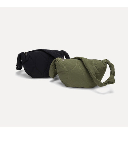 Simple Solod Color Puffer Shoulder Bag