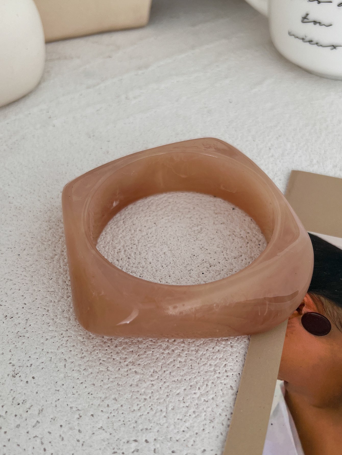 Vintage Irregular Wide Acrylic Bracelets