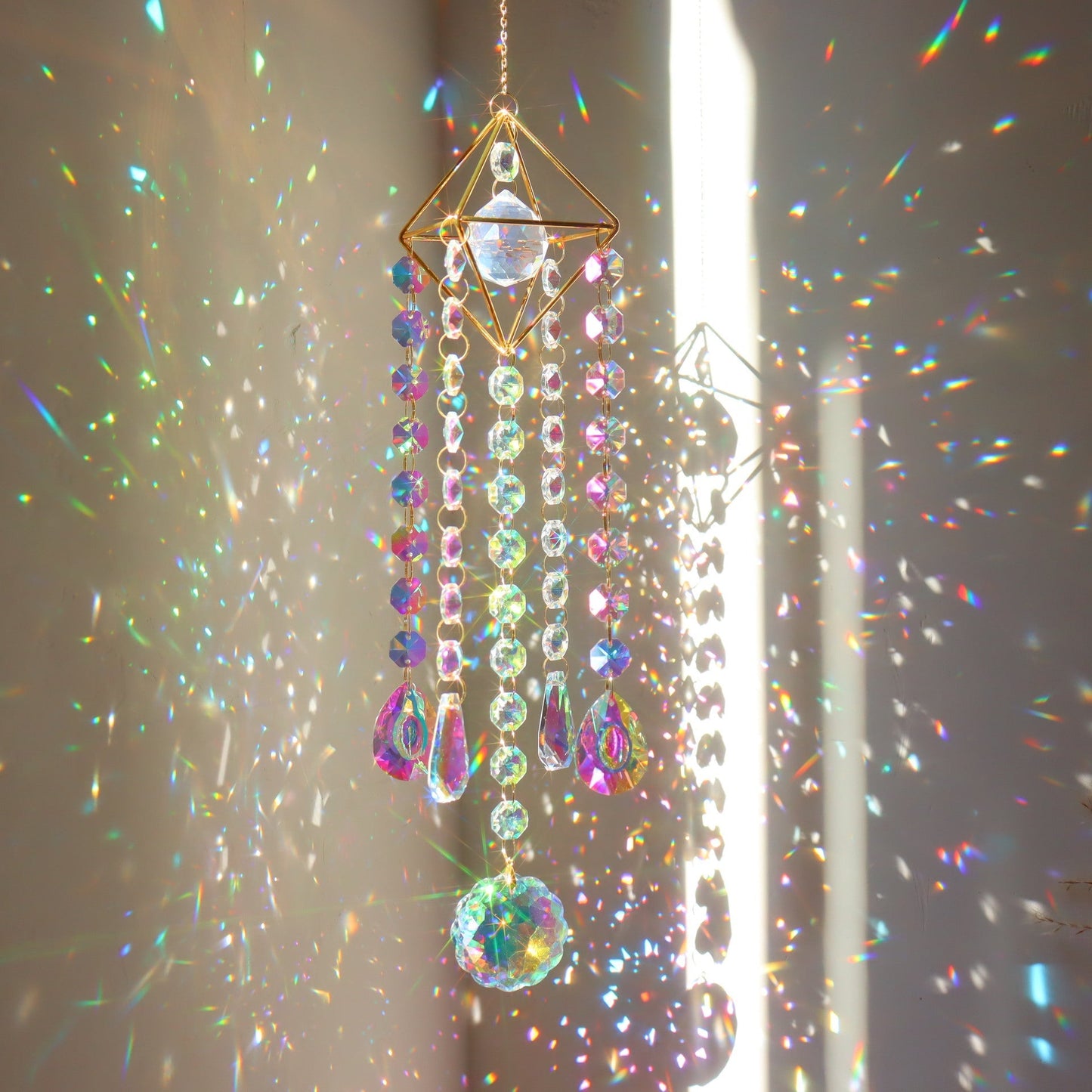 3+ Metal Frame Rainbow Suncatcher Hangings