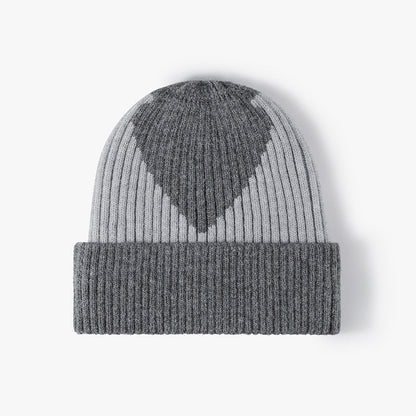 Color Block Love Jacquard Knit Beanie