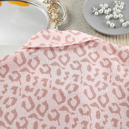 Leopard Print Flounce Homewear Sets