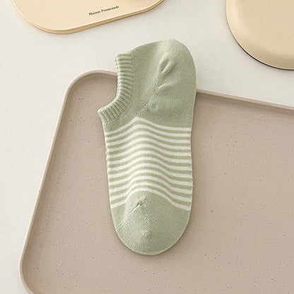 Striped Candy Color Low Ankle Socks
