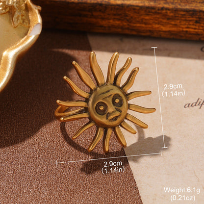 Vintage Irregular Geometric Chunky Band Ring