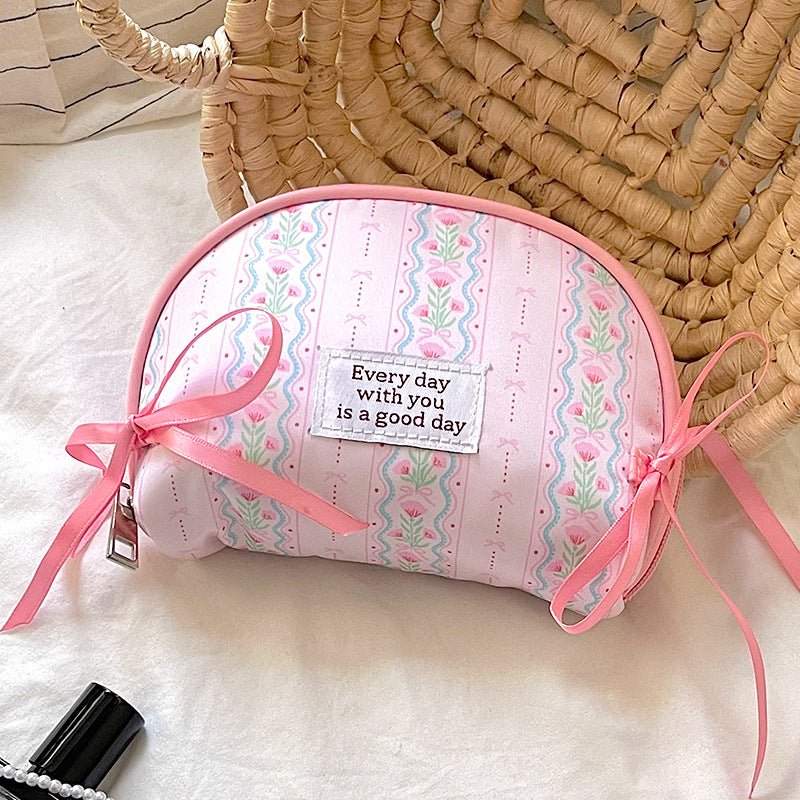 Minimalist Floral Portable Mini Makeup Bag