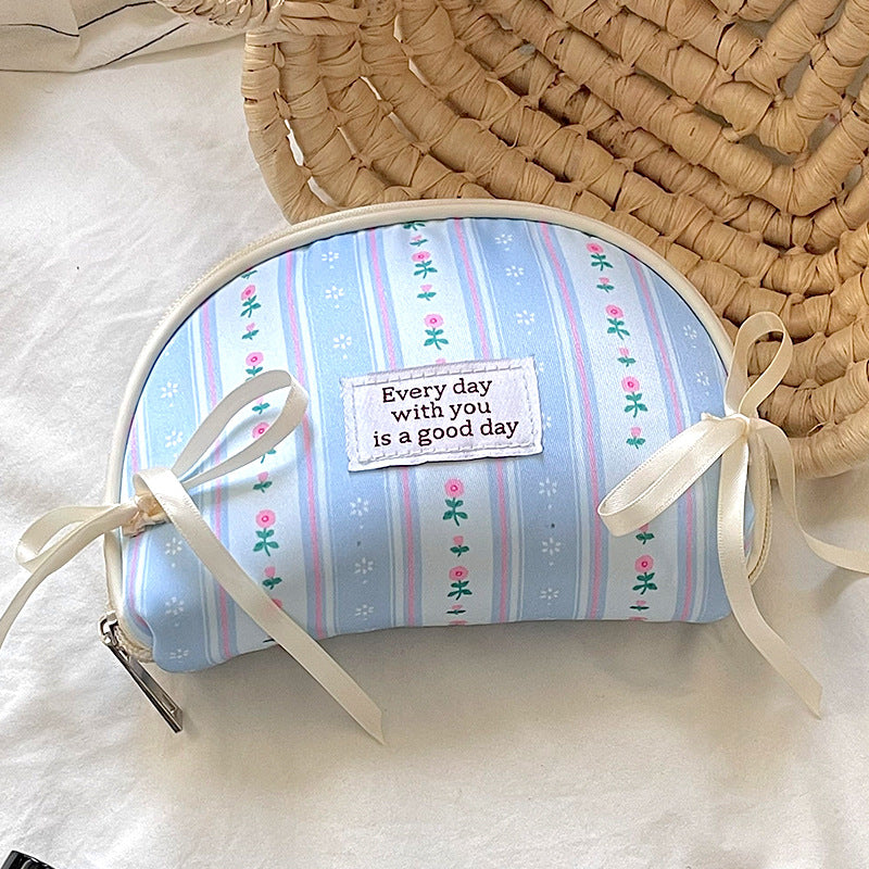 Minimalist Floral Portable Mini Makeup Bag