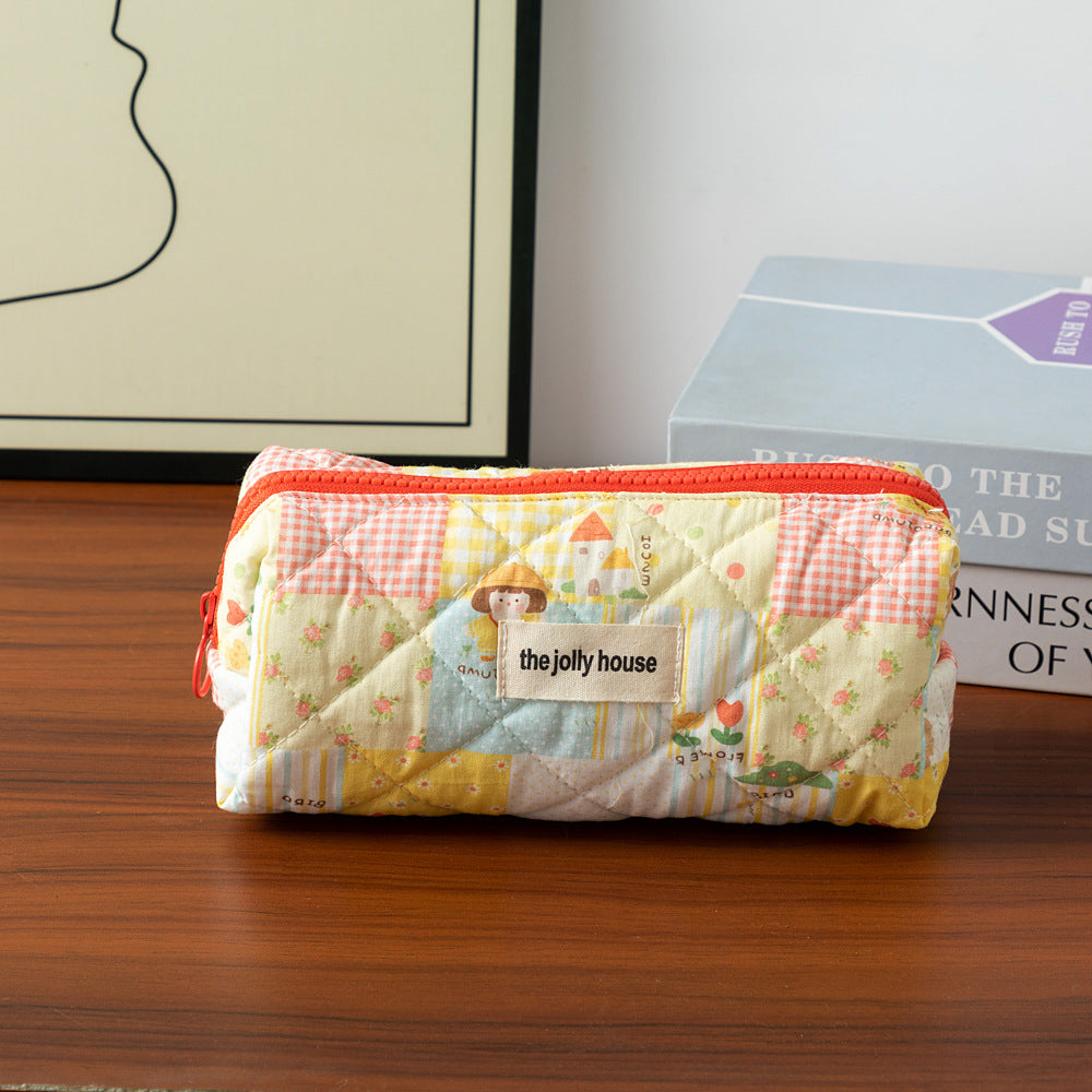 Cute Cartoon Colorful Dots Pencil Pouch