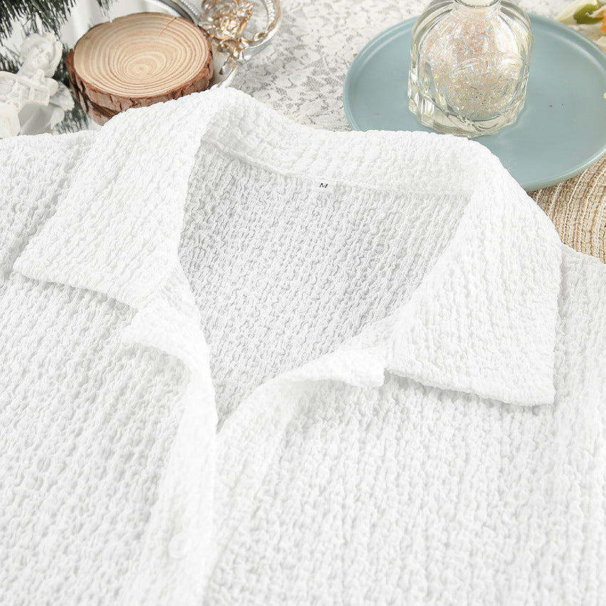 Cozy Shirt Shorts Knit Loungewear Set