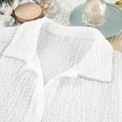 Cozy Shirt Shorts Knit Loungewear Set