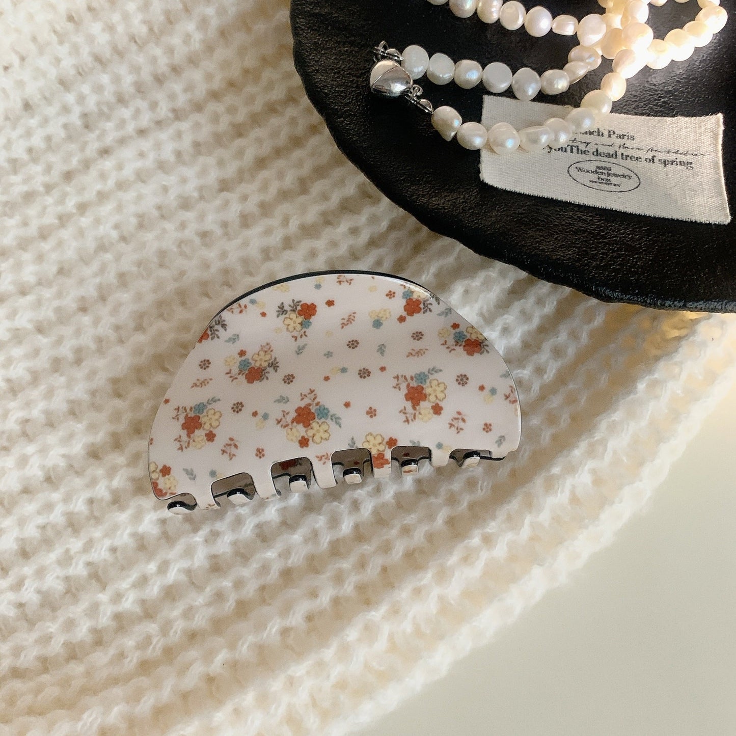 Cute Flower Geometric Acrylic Hair Claw