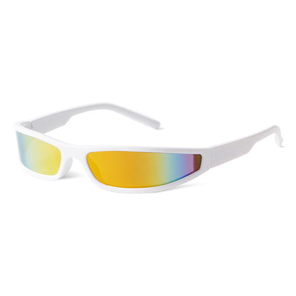 Trendy Small Narrow Frame Futuristic Sunglasses