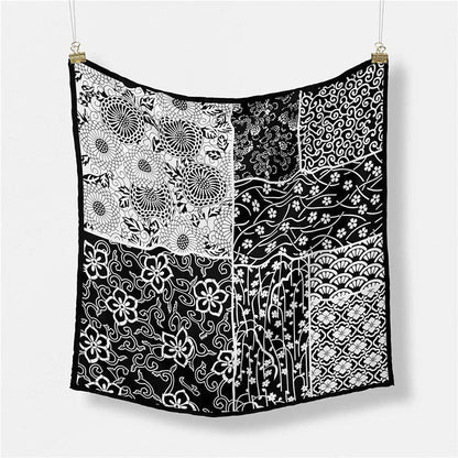 Simple Print Scarf Satin Scarf