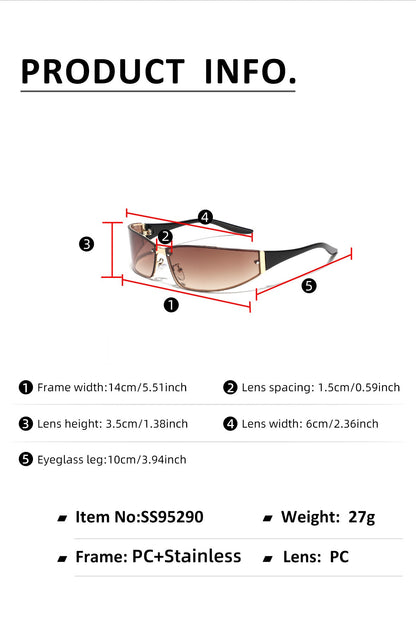 Punk Vintage Leopard Print Sunglasses