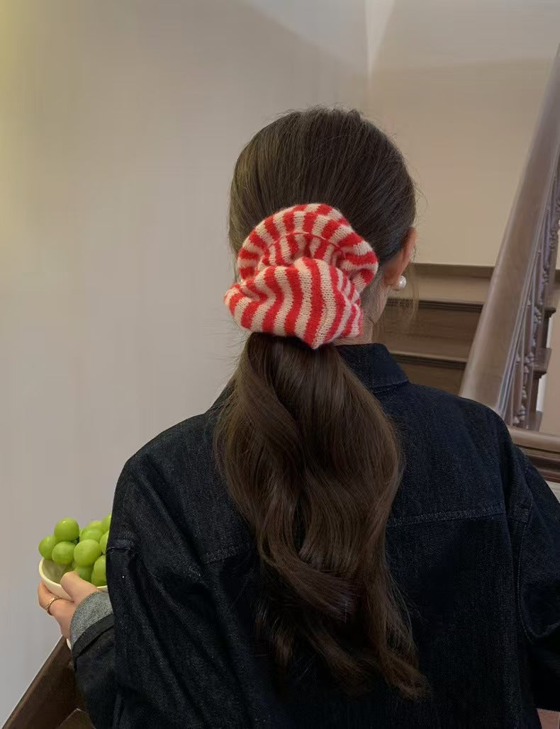 Color Block Striped Elastic Hair Tie