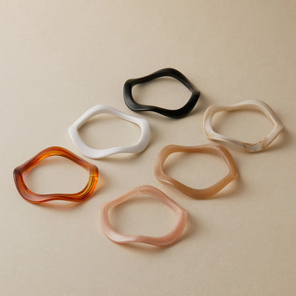 Simple Wave Irregular Acrylic Bracelets