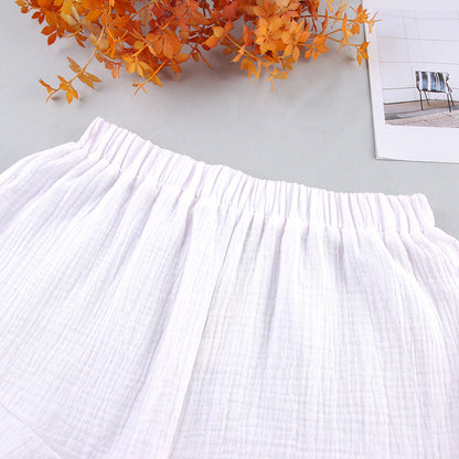 Flounce Solid Colid Sleepwear Sets