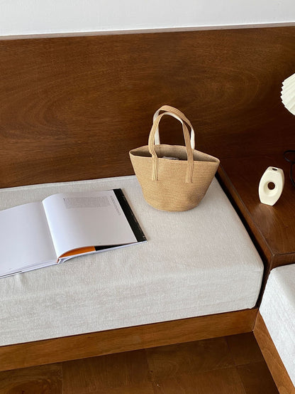 Cute Large Bucket Woven Bag