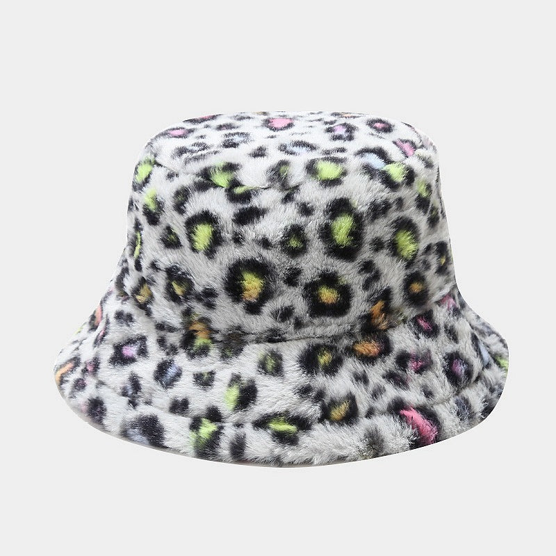 Versatile Leopard Print Thicken Bucket Hats