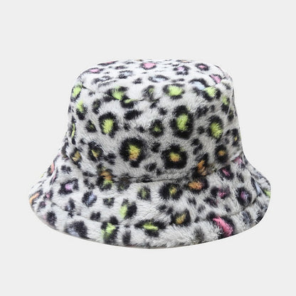 Versatile Leopard Print Thicken Bucket Hats