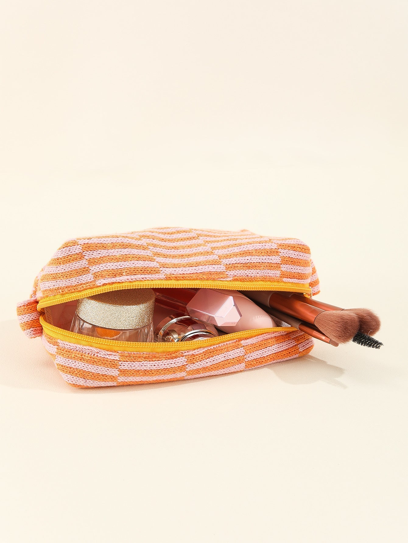 Color Block Simple Make Up Bag