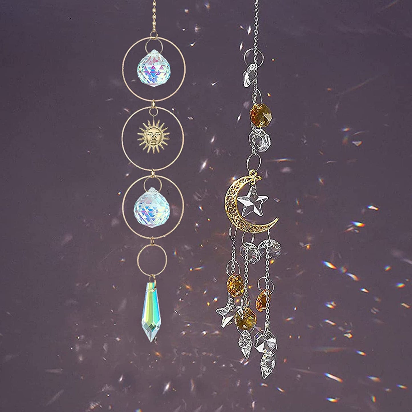 3+ 3PCS Tassel Crystal Suncatcher Hangings