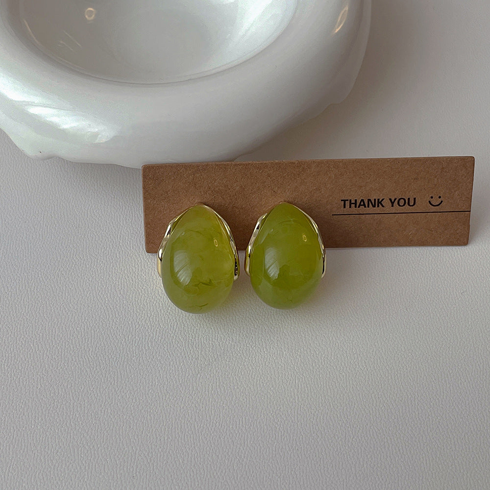 Drop Vintage Acrylic Stud Earrings