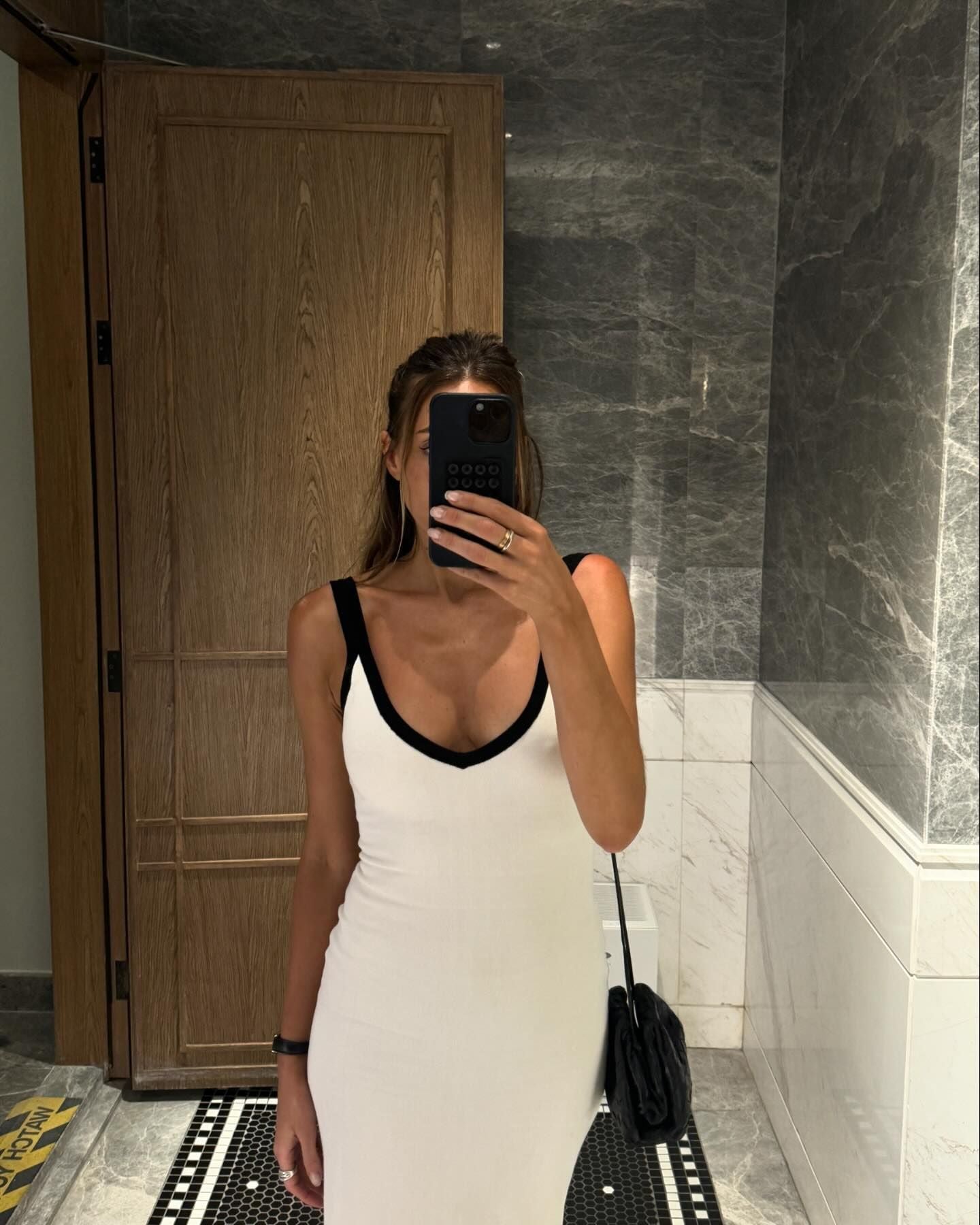 Color Block Sexy Split Knit Spaghetti Dress