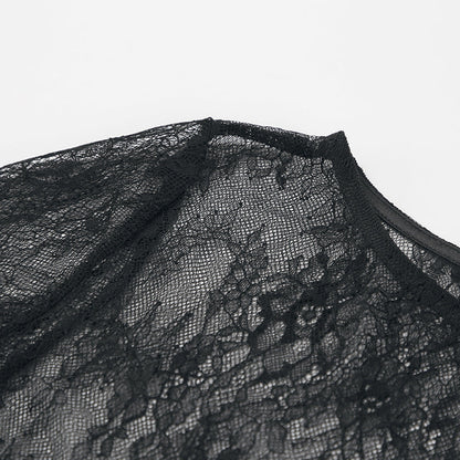 Lace See Through Side Split Long Dress